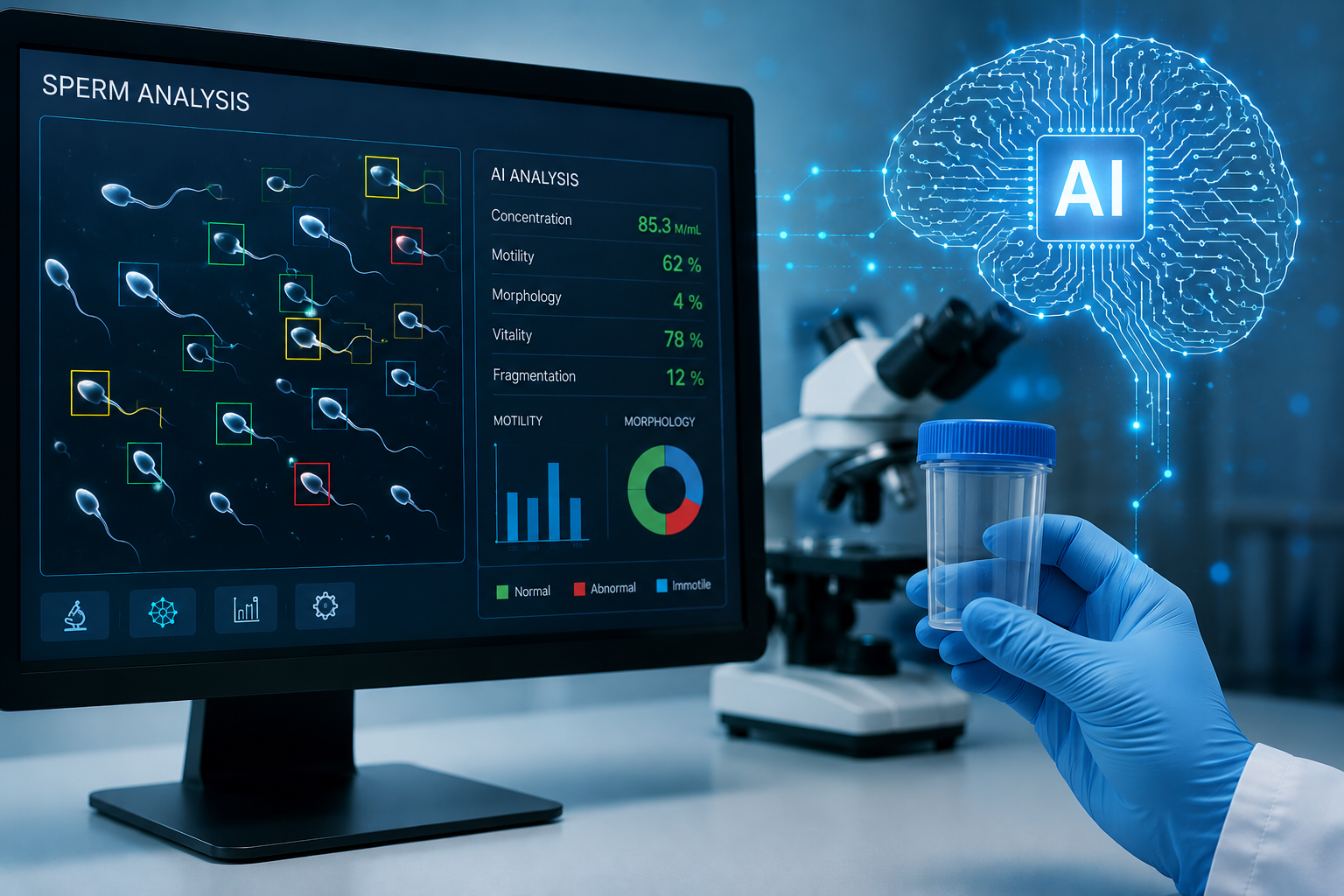 AI-alapú spermatogram vizsgálat
